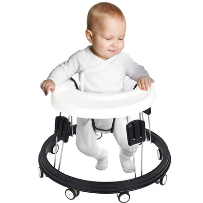 Baby Walker, Foldable Multi-Function Anti-Rollover Walker with Brake Design,5 Level Height Adjustable, Baby Walkers