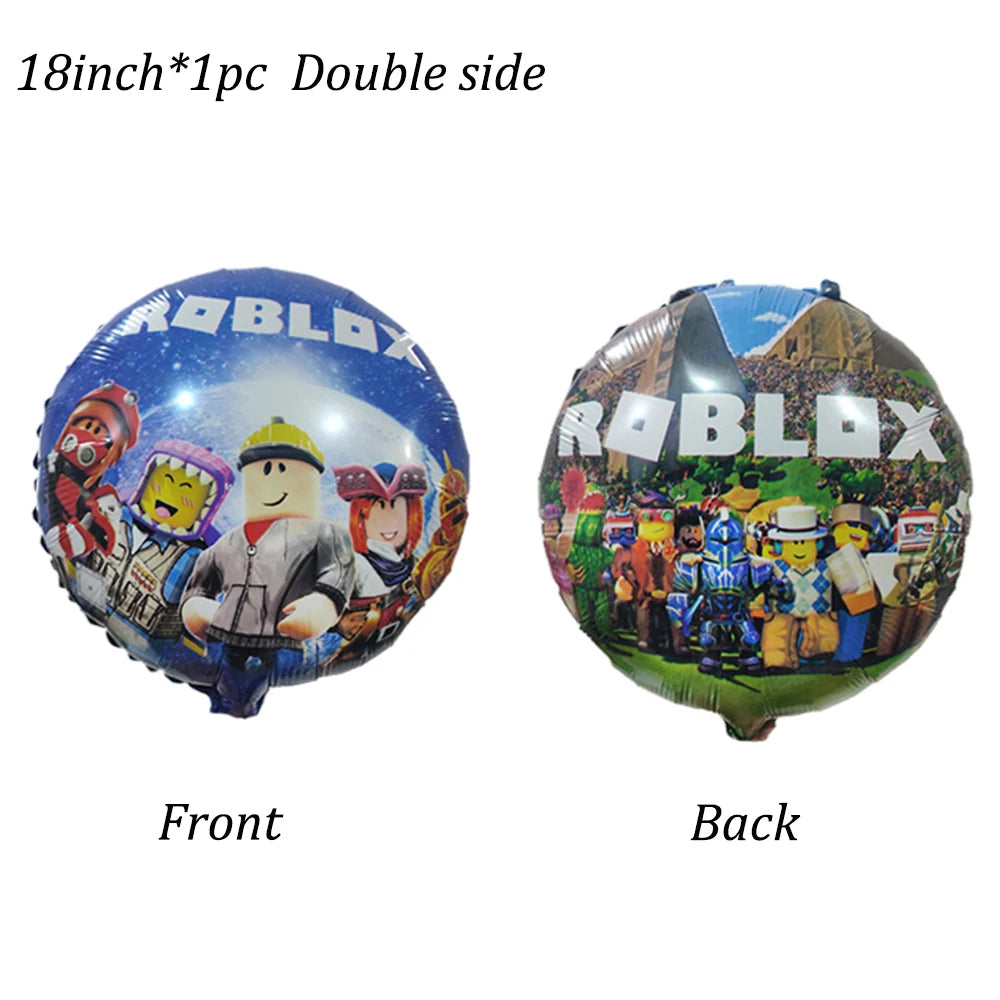 Roblox Game Themed Aluminum Balloons for Kids Birthday Party Decorations Ideal Gifts for Game Lovers Balloon Theme Periphery