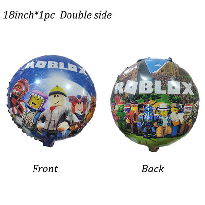 Roblox Game Themed Aluminum Balloons for Kids Birthday Party Decorations Ideal Gifts for Game Lovers Balloon Theme Periphery