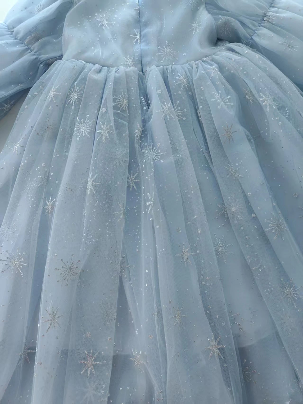 Girl's Elsa Frozen Princess Dress Long Sleeve Gown Elegant Costume for Baby Girl Birthday Party One-piece Dresses 3-9 Years Old