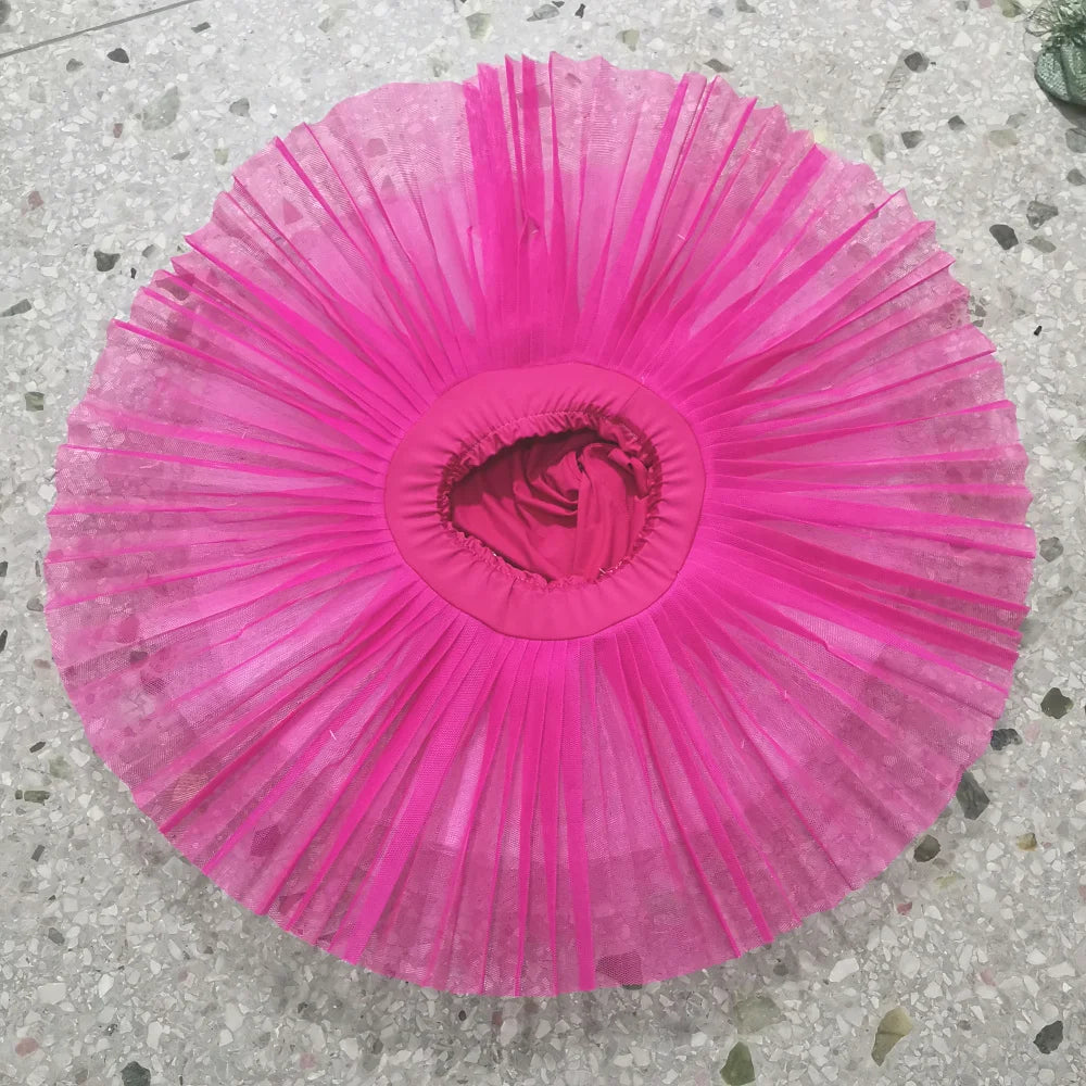 Professional Ballet Tutus Skirs For Adult Child Stiff Mesh Pancake Belly Dance Girls Practice Kids White Swan Lake