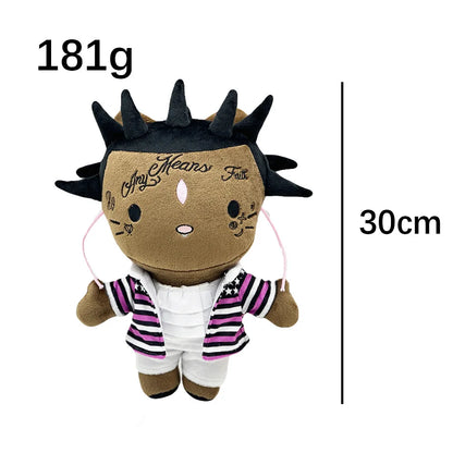 New Hello Kitty Ken Carson Rapper Trippie Taylors Plush Toy Doll with Clothes Stuffed Soft Plush Toys Fans Collect Gifts