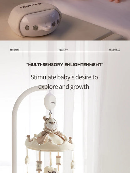 Banshili Music Bed Bell Baby Mobile Cute Cartoon Soothing Boys and Girls Toys Baby Mobile for Crib Baby