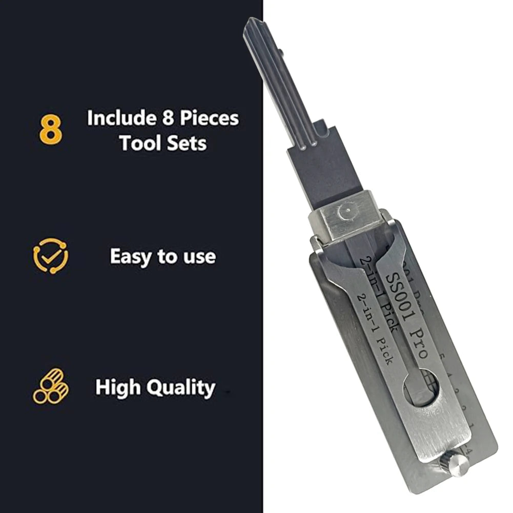 Lockpicking Lock Decoder ss001 pro O-ring Pickup Kit Pick Locksmith Tool Key Decoder Precision Hook Door Maintenance Repair Tool