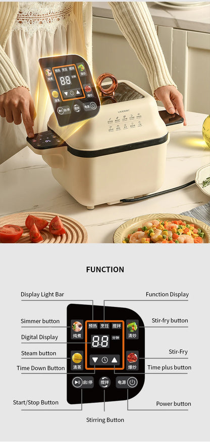Vollautomatischer Wok-Roboter für Zuhause – keine Aufsicht erforderlich – Drehender und wendender Wok-Roboter