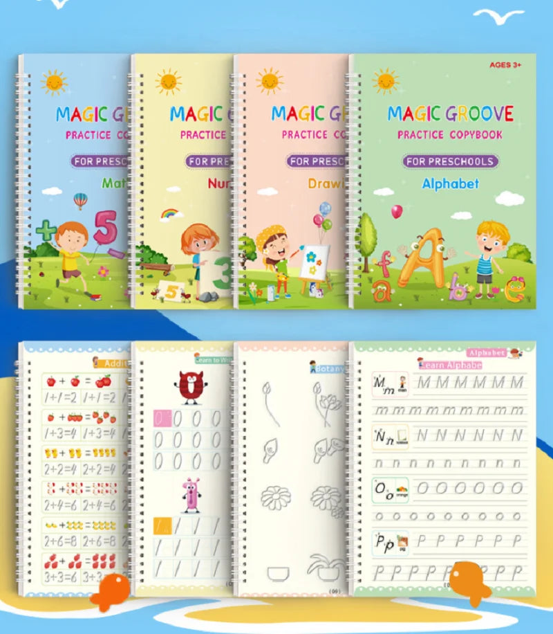 Magic Reusable Practice Copybook For Kids, The Print Handwriting Workbook-Writing Practice Book, For Children, Gifts And Toys
