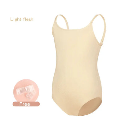 Ballet Leotards for Girls Dance Underwear Camisole Gymnastics Leotard Kids Sleeveless Dance Leotard Nude Slimming Bodysuit