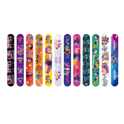 K-POP Demon Slayer Slap Bracelets - Party Favors for Kids Birthday, Christmas Stocking Fillers (12/24/36/48 Pack)