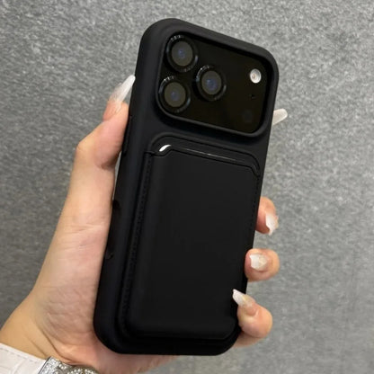 Luxury Magnetic Liquid Silicone Phone Case for IPhone 16 17 15 14 13 12 11 Pro Max with Magsafe Card Bag Wallet Shockproof Cover