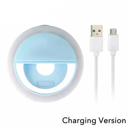 Led Selfie Ring Light Portable USB Charge Phone Lens Lamp Mobile Phone Live Broadcast Video Selfie Fill Light for All Smartphone