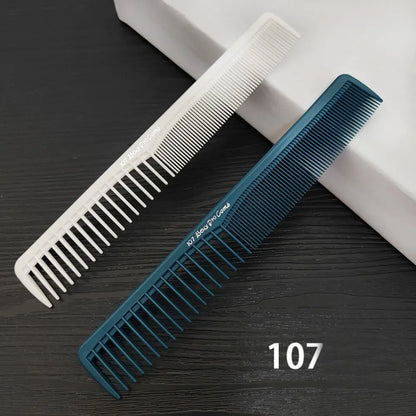 Plastic Pro Hairdressing Combs Anti-Static White Hair Cutting Comb Durable Anti-slip Straight Hair Brushes Barber