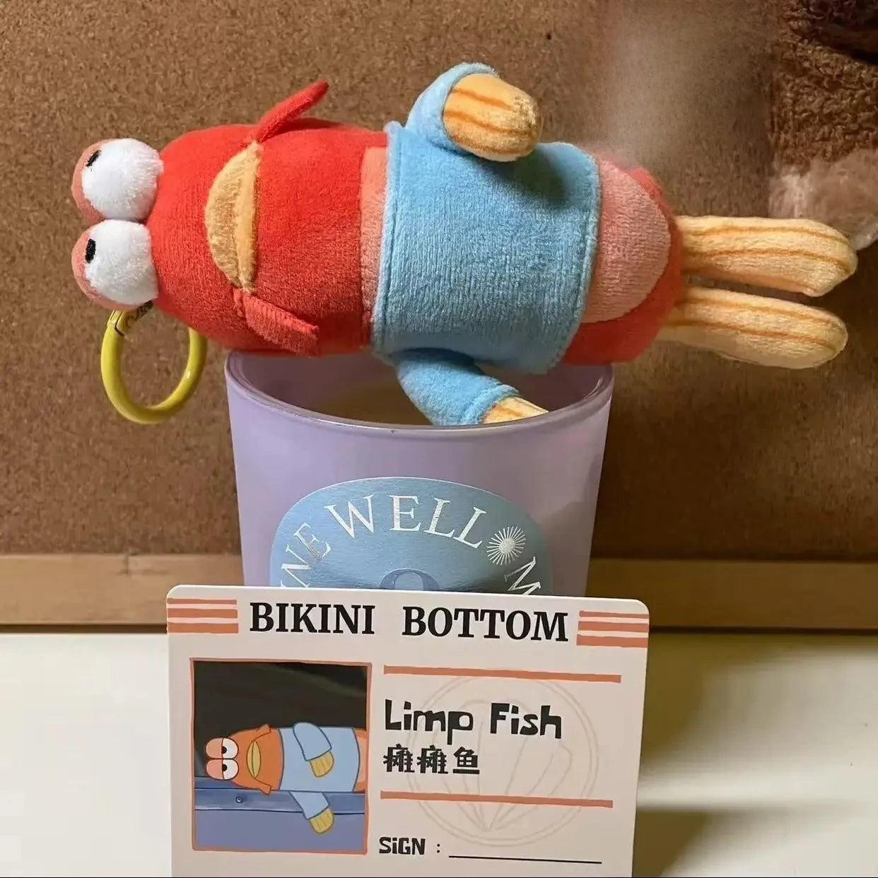 New Potdemiel keychain, SpongeBob SquarePants, residents of Bizarre Castle, silly fish, funny plush pendant, holiday gift