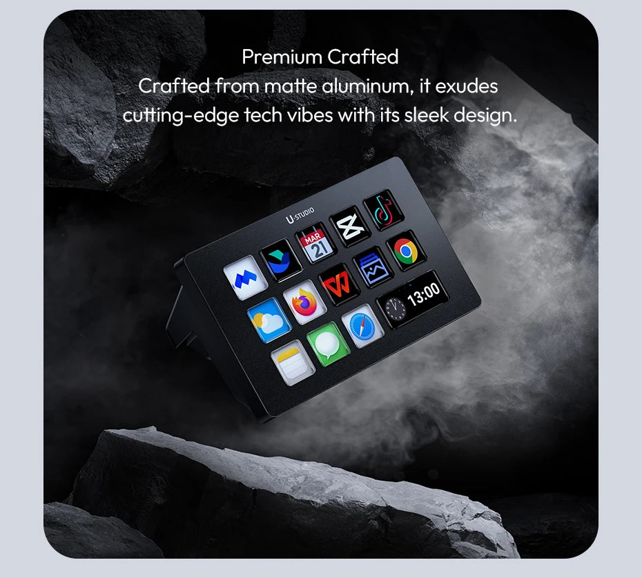 Ulanzi D200 Stream Deck Keyboard 13 LCD Keys All Customizable for Gaming Boardcast Livestreaming Office Content Creation YouTube
