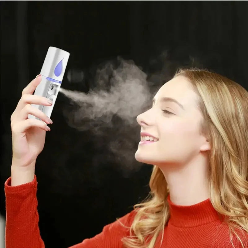 OREADEX Mini Nano Mist Sprayer Cooler Facial Steamer Humidifier USB Rechargeable Face Moisturizing Nebulizer Beauty Skin Care