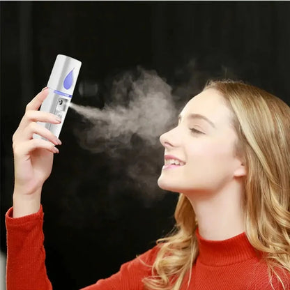 OREADEX Mini Nano Mist Sprayer Cooler Facial Steamer Humidifier USB Rechargeable Face Moisturizing Nebulizer Beauty Skin Care