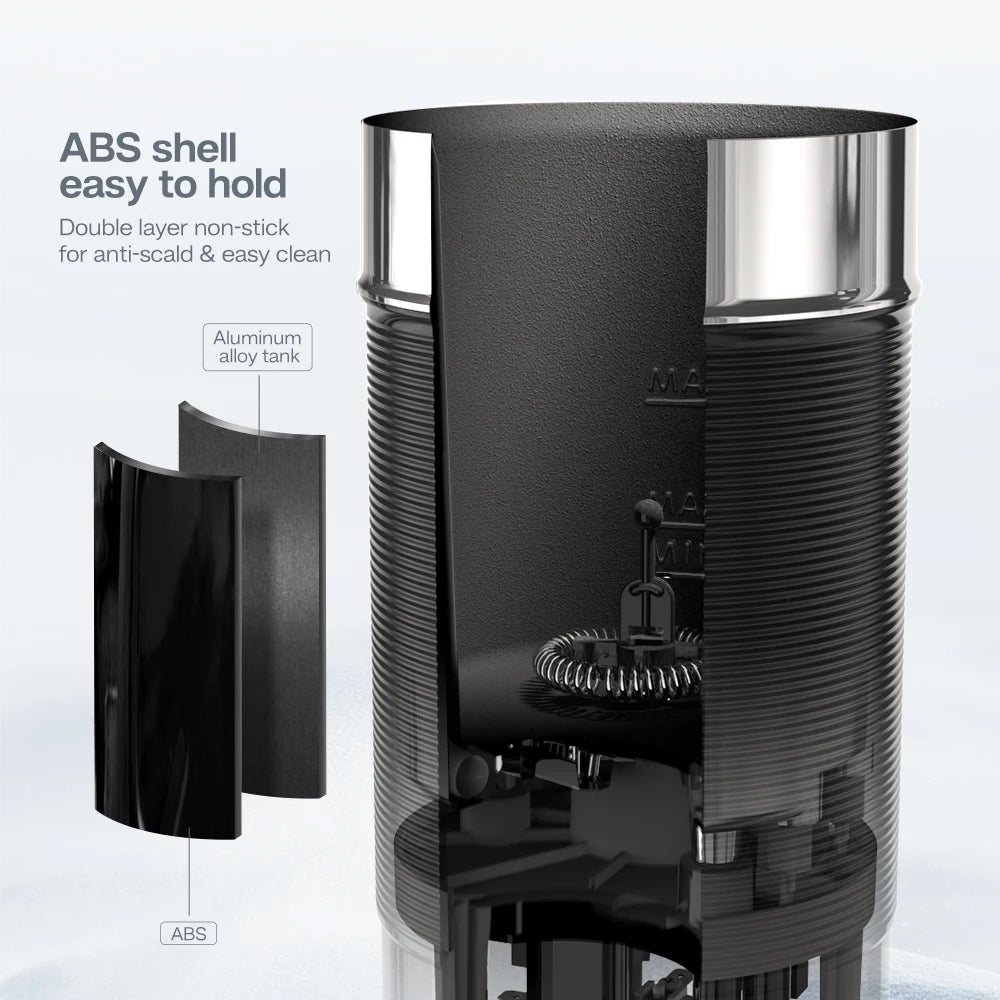 HiBREW Milchaufschäumer, Milchaufschäumer, Schokoladenmischer, Kalt-/Heißmilch, Latte Macchiato, Cappuccino, vollautomatisch, Milchwärmer, Cool Touch M1A