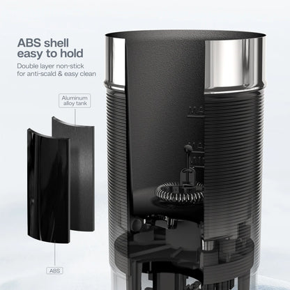 HiBREW Milchaufschäumer, Milchaufschäumer, Schokoladenmischer, Kalt-/Heißmilch, Latte Macchiato, Cappuccino, vollautomatisch, Milchwärmer, Cool Touch M1A