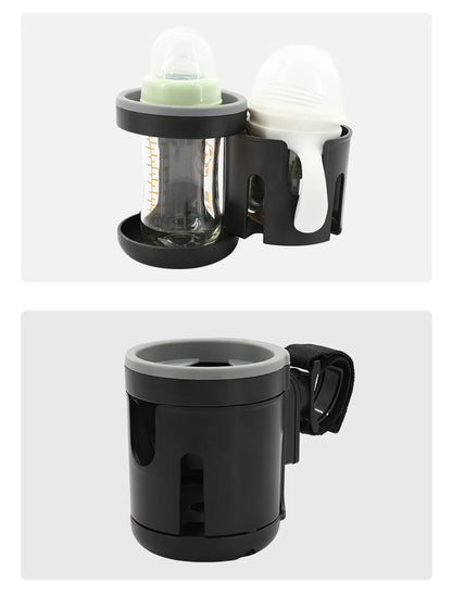 Stroller Cup Holder Phone Support Milk Bottle Drink Cup Holder Conversion 2 Cups for Universal Pram Baby Stroller Accessories