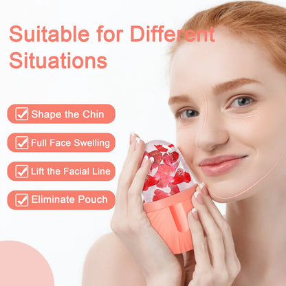 Ice Facial Roller Skin Care Beauty Lifting Contouring Tools Ice Cube Tray Ball Face Massager Skin Care Tool Multifunctional mold