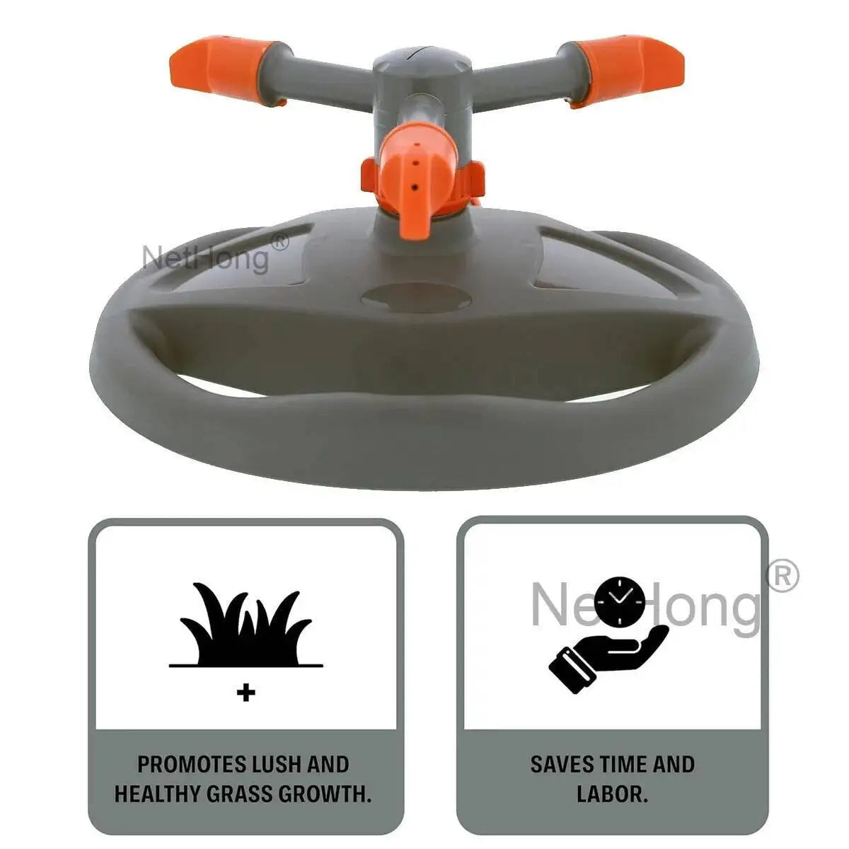 8 Function Garden Lawn Grass Water Sprinkler Hose Irrigation Watering Spray 360°