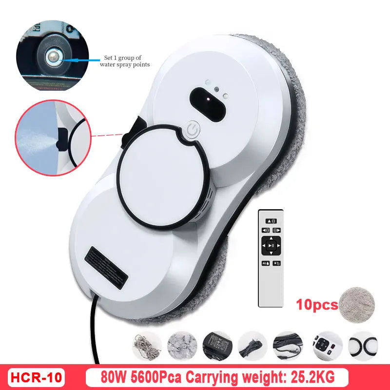 Water spray window cleaning robot intelligent high-rise double-sided brushless motor glass cleaner spray type