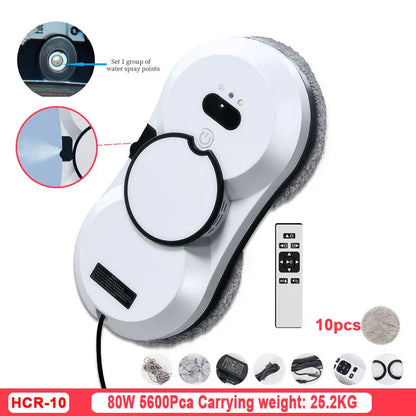 Water spray window cleaning robot intelligent high-rise double-sided brushless motor glass cleaner spray type