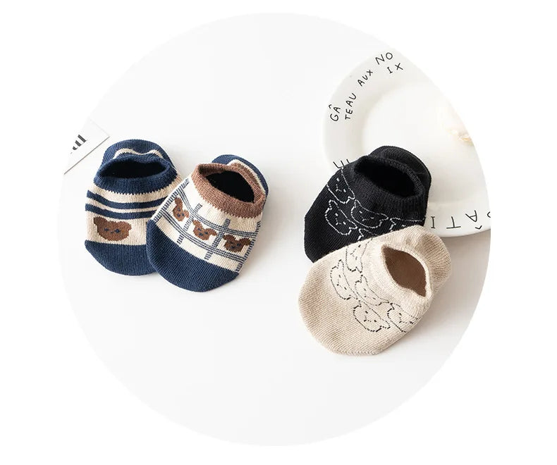 Spring Anti Slip Baby Socks Toddler Kids Floor Socks with Rubber Soles Autumn Newborn Baby Boy Girl Cartoon Cute Ball Warm Socks