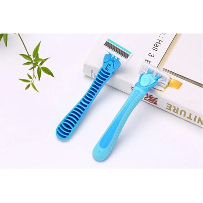 1Handle+18Blade Women's Manual Safety Razor 6Layer Stainless Steel Shaving/Hair Removal Blade Replaceable blade