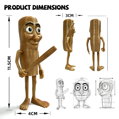 3D Printed Shark Figurine Tralalero Tralala Tun Tung Sahur Toy Classic of Mountains and Seas Figure Desktop Decor Birthday Gift