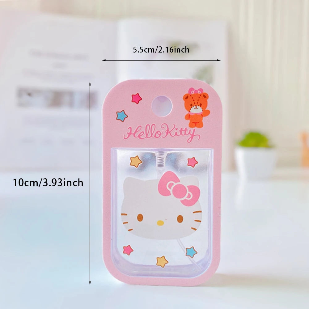 50ML Sanrio Filling Bottle Cute Hello Kitty Cinnamoroll Kuromi Perfume Alcohol Dispenser Refillable Containers Bottle Gifts