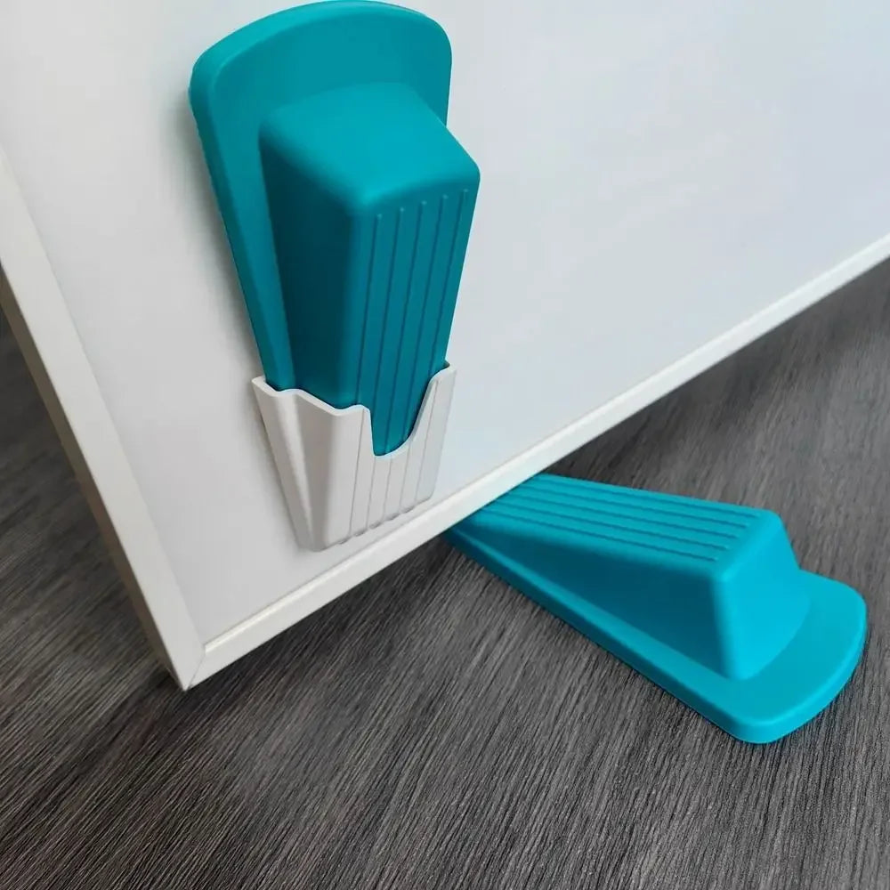 Safety Silicone Door Stop 2Pcs - Non-Slip Door Stopper Wedge for Home Office No Drill Required