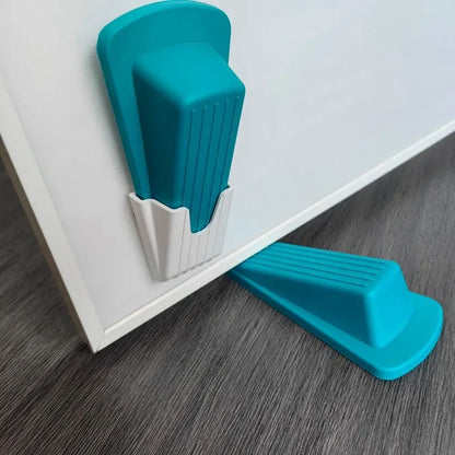 Safety Silicone Door Stop 2Pcs - Non-Slip Door Stopper Wedge for Home Office No Drill Required