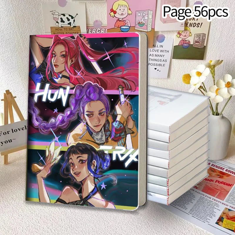 Kpop Demon Coil Notebook Anime Huntrix Book Notebook Decorative Party Gift for Guest Birthday Party Supplies Kpop Warrior