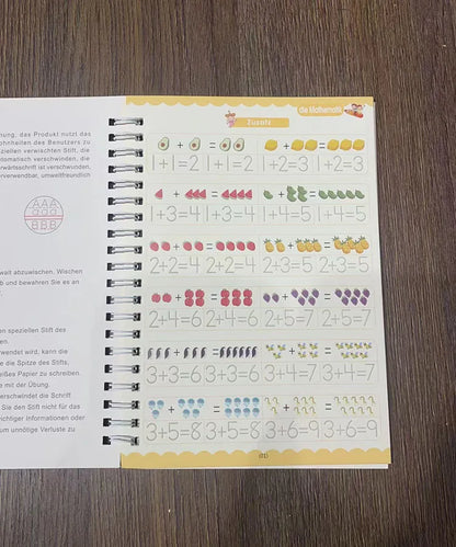 Magic Writing Book in Portuguese Calligraphy Notebook Montessori Kids Reusable Educational Calligraphic Letter Practice Toy