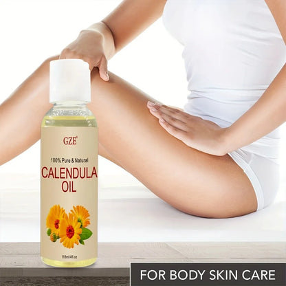 GZE Calendula Oil - Calendula Officinalis Flower Extract – Infused -Benefits for Skin, Nails, Hair, Face, Body- SHORT LIFE