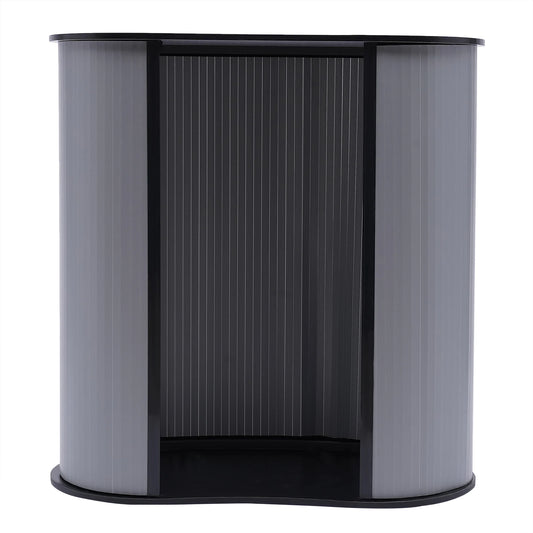 Front Desk Portable Exhibition Stand Plastic + Wood Podium Trade Show Table Counter Reception Desk