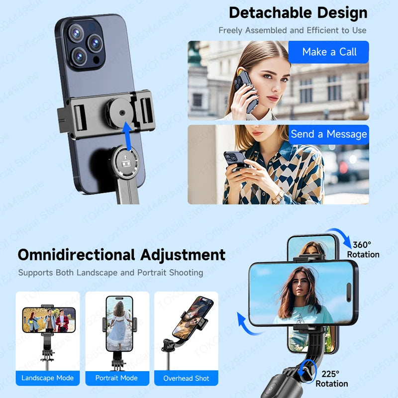 F15 Selfie Stick Tripod Extendable Pole with Wireless Bluetooth Remote Phone Holder for Smartphone Shooting Vlog Video Recording