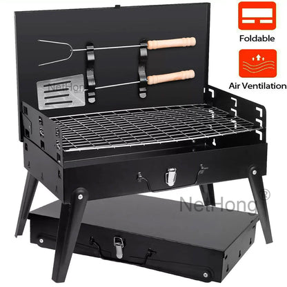 Portable Folding Charcoal BBQ Barbecue Camping Grill Travel Picnic Outdoor