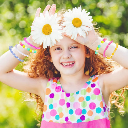 10/100Pcs Colorful Beaded Bracelets for Children Birthday Party Favors Goodie Pinata Filler Baby Shower Wedding Guest Treat Gift