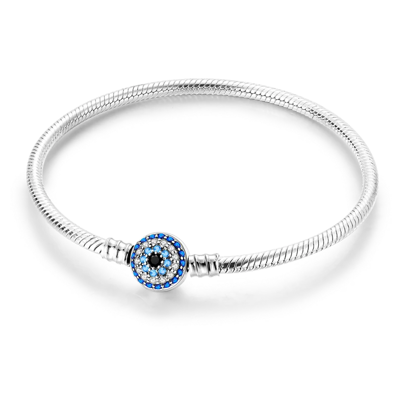 925 Sterling Silver Charm Bracelet - Leaf, Clover, Butterfly & Heart Design | 17-20cm Adjustable