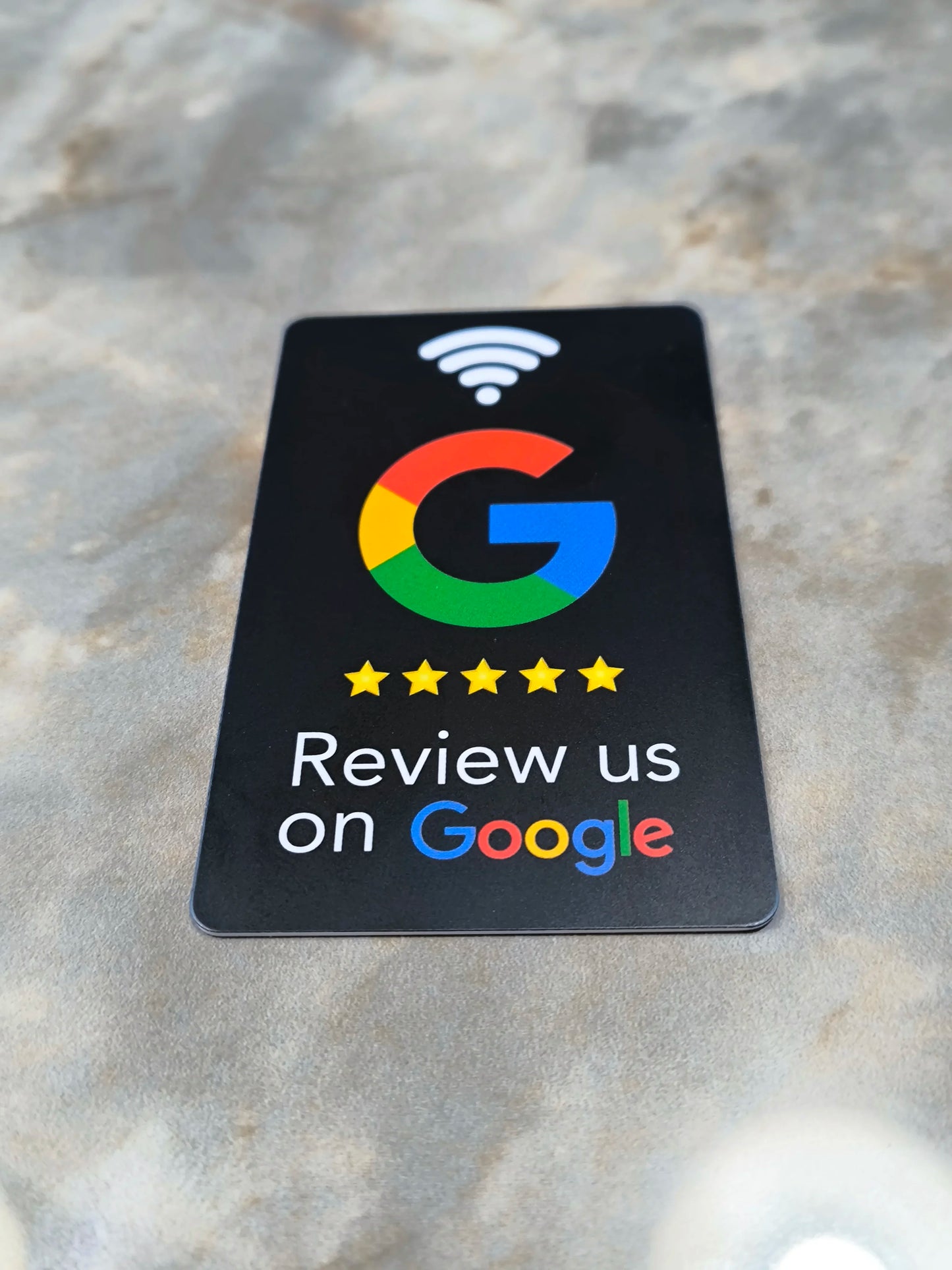 13.56Mhz programmable Google Review Card NFC station table NFC Google Reviews display bending card standing brand bracket