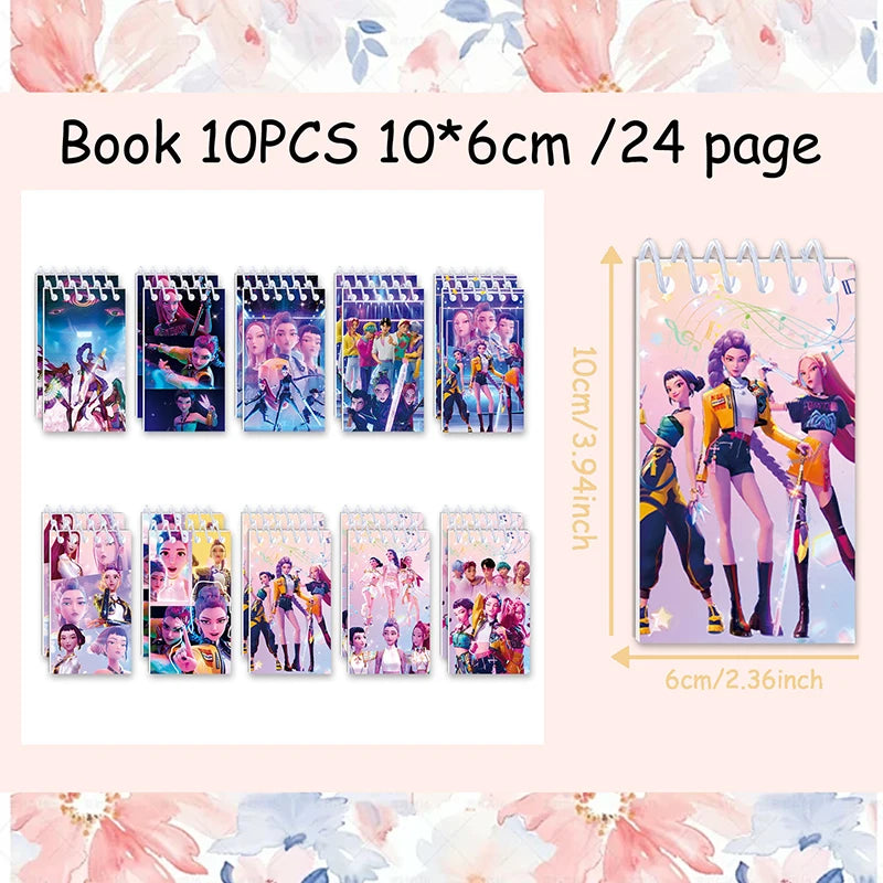 Kpop Demon Coil Notebook Anime Huntrix Book Notebook Decorative Party Gift for Guest Birthday Party Supplies Kpop Warrior