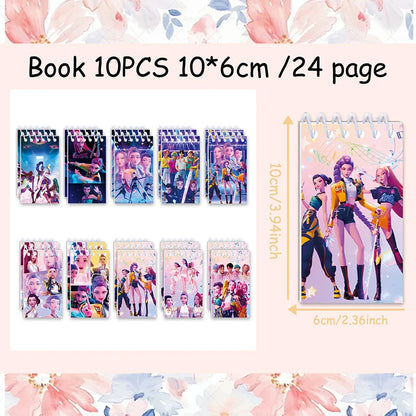 Kpop Demon Coil Notebook Anime Huntrix Book Notebook Decorative Party Gift for Guest Birthday Party Supplies Kpop Warrior