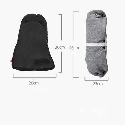 Baby Stroller Gloves Waterproof Warm Winter Antifreeze Mittens With Tissue Phone Bag Transparent Can Be Touch Screen