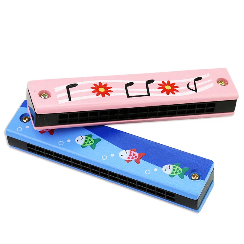 Children Wooden Cartoon Cute Harmonica Montessori Puzzle Toys Creative Music Toy Playing Instruments Kids Boys Girls Gifts TMZ