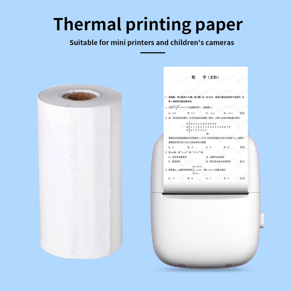 10Rolls 57x25 MM Thermal Paper White Children Camera Instant Print Kids Camera Printing Paper Replacement Accessories Parts