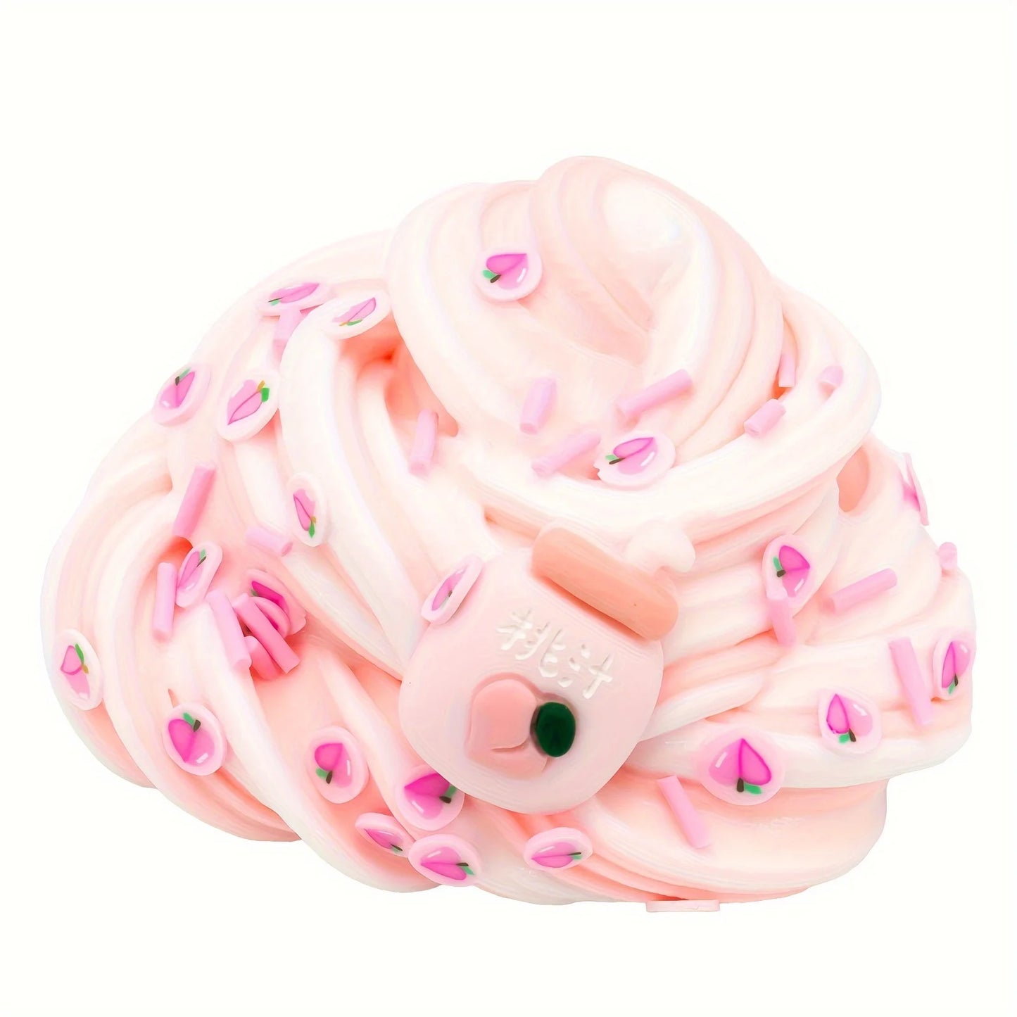 2.37oz Fluffy Two-Tone Butter Slime Super Soft Clay Stretchy Non-sticky Party Favors Slime Charms Toys Education Birthday Gifts