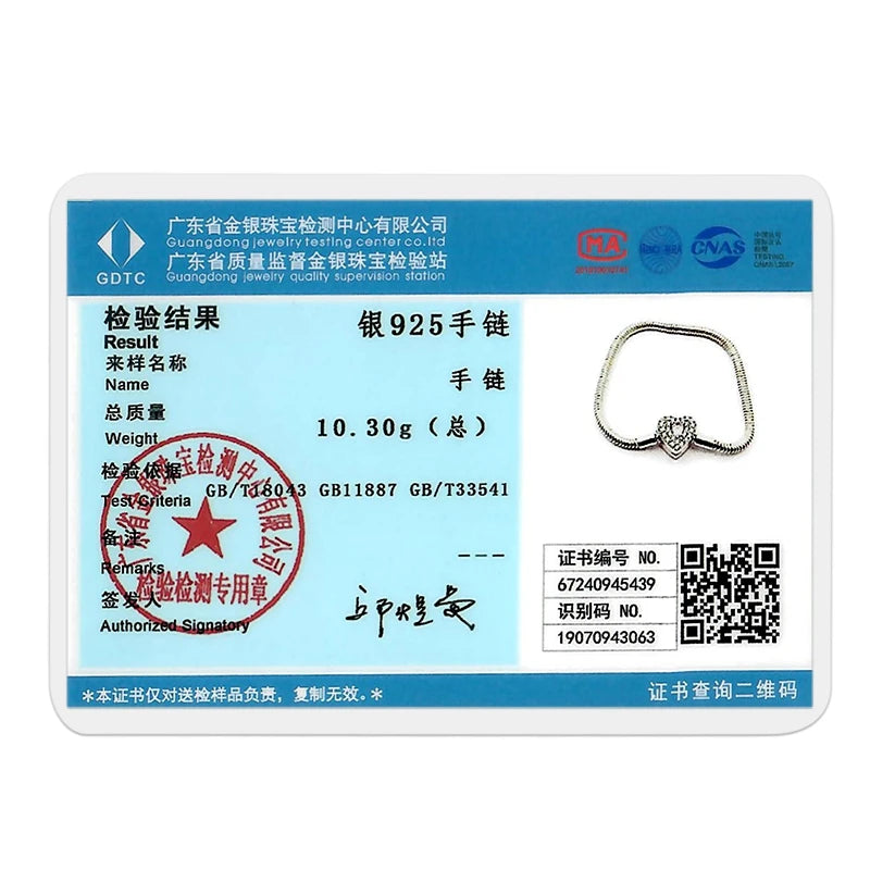 925 Sterling Silver Charm Bracelet - Leaf, Clover, Butterfly & Heart Design | 17-20cm Adjustable