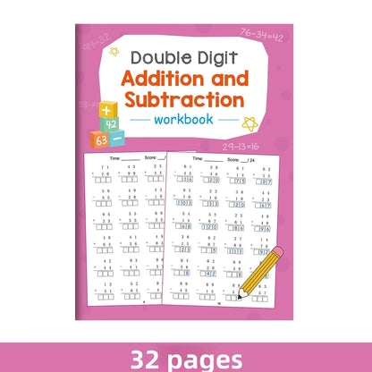 32 Pages Children's Math Enlightenment Workbook Addition and Subtraction Within 20 Mental Arithmetic Problems Activity Workbook