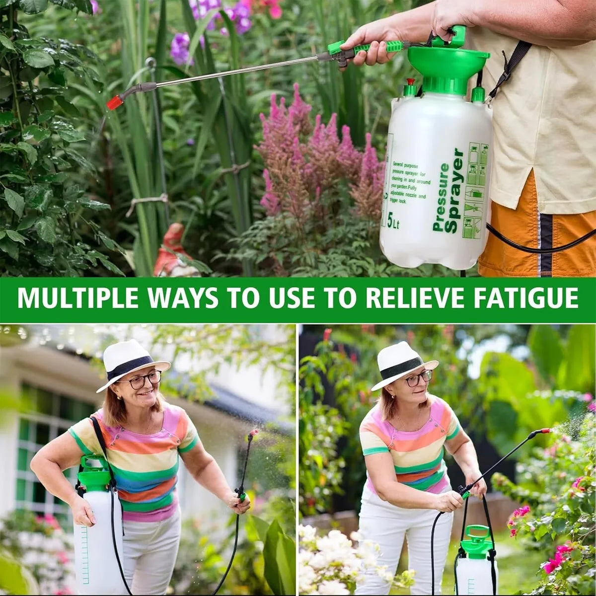 5L Garden Pressure Sprayer – Portable Hand Pump Chemical Weed Spray Bottle